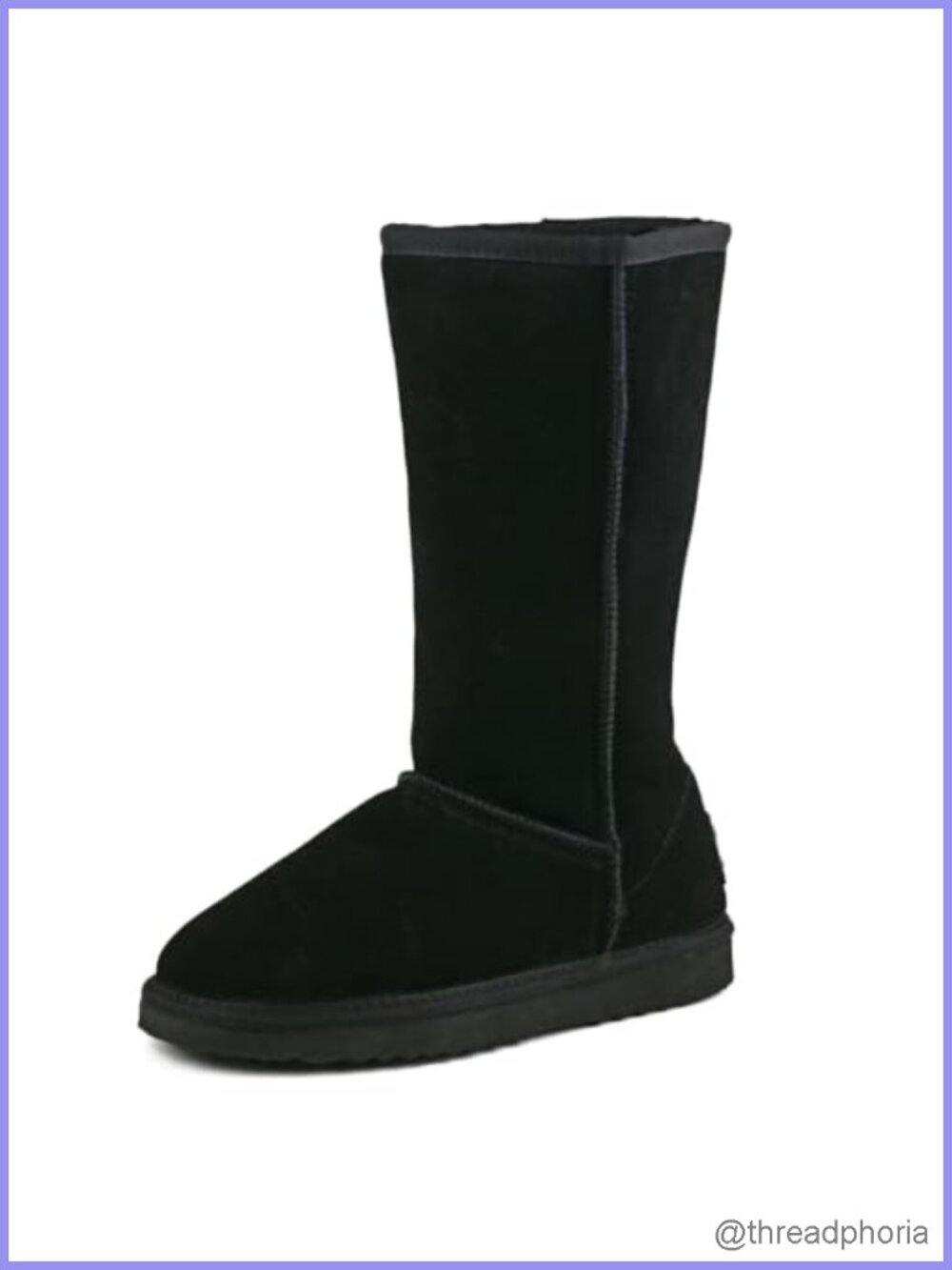 Genuine Suede Waterproof Winter Mid-Calf Snow Boots Faux Fur Lined
